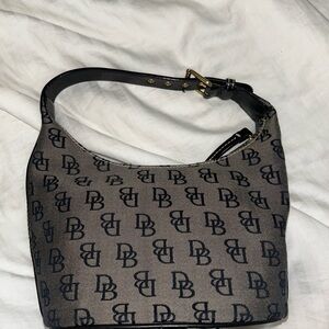 Dooney & Bourke Black and Gray Monogram Bag